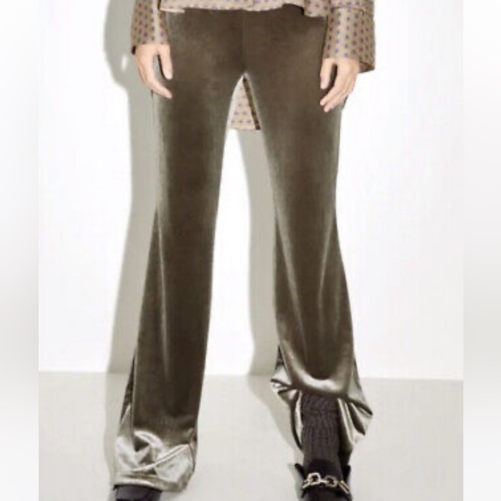 Zara Velour Flare Pants Size Medium